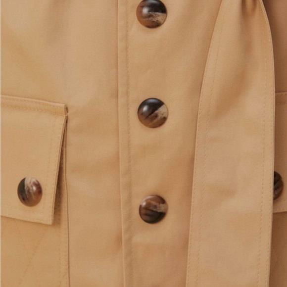 Farm Rio Pockets Over Nude Trench Coat - Picture 8 of 11